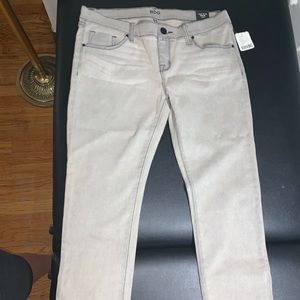 Cropped -mid-rise straight leg jeans